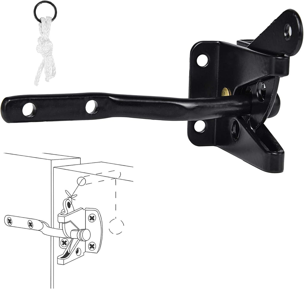 Heavy Duty Gate Hardware Kit,with Self Locking Gate Latch,2 PCS 6inch T-Hinges,1 PC 6.5inch Gate Handle