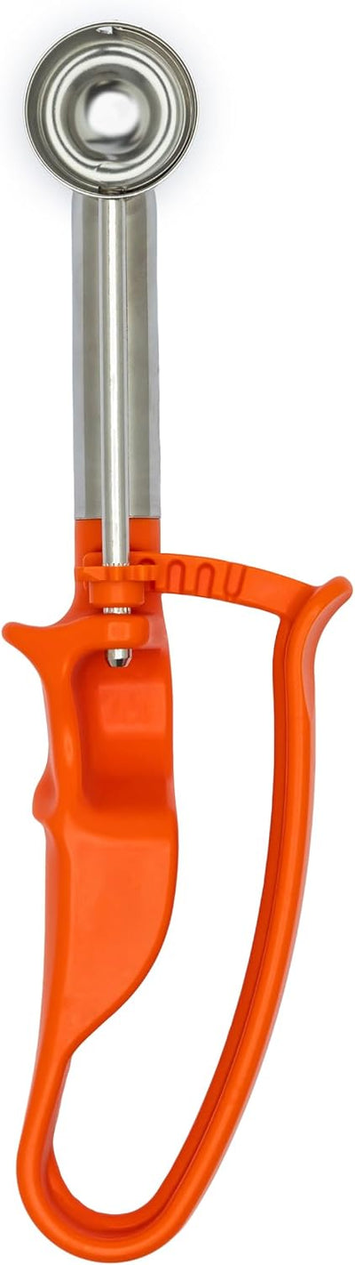 【Extended】Size 100 ORANGE (0.32 oz.) VODOMAX Commercial Food Disher, 13 Sizes, #100 Scoop, Stainless 18-10, Cookie