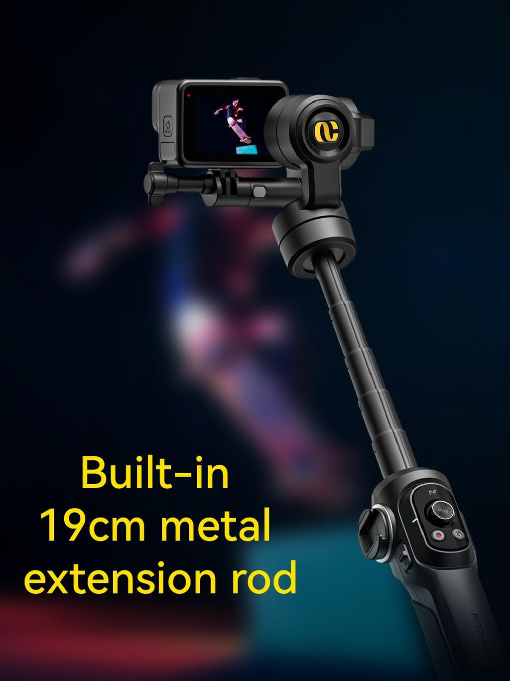 Gimbal Stabilizer for Go Pro, Handheld Gimbal with 360° Rotation for Video Recording, 3-Axis Gimbal Stabilizer