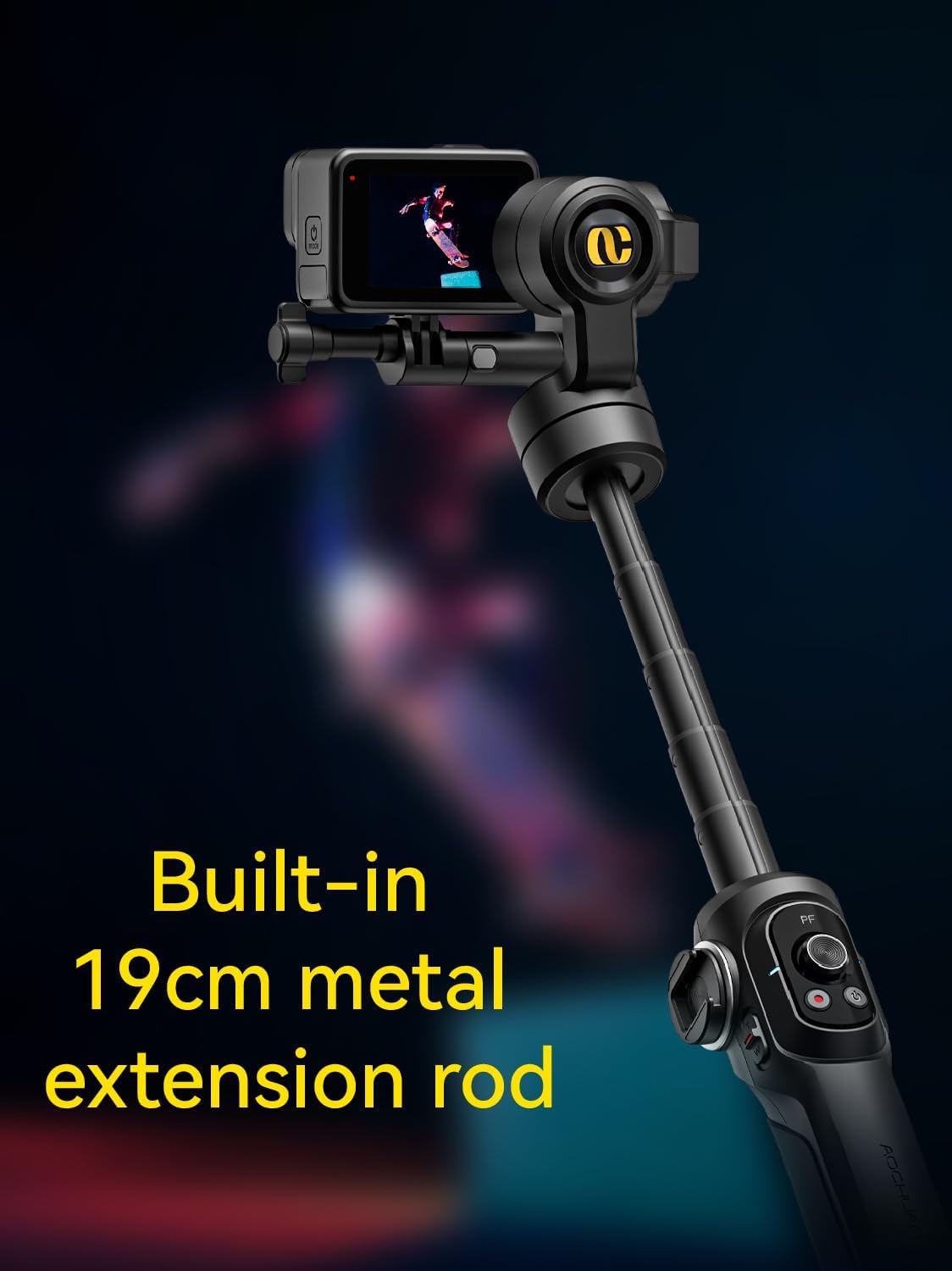 Gimbal Stabilizer for Go Pro, Handheld Gimbal with 360° Rotation for Video Recording, 3-Axis Gimbal Stabilizer