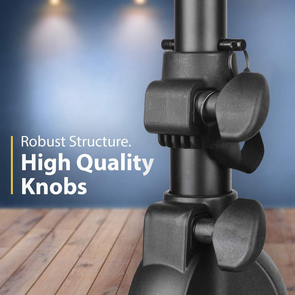 Pair PA Speaker Stands Heavy Duty Tripod Adjustable 4-6ft