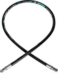 Heroson 26711-04-04RW Hydraulic Hose Swivel Assembly 1/4 ” Hydraulic Hose with Female JlC X Female JlC 60" Long 5800 psi, Black