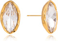 Big Chunky Gold Cubic Zirconia Stud Earrings for Women | Unique Studs Charm Rhinestone Earrings Jewelry