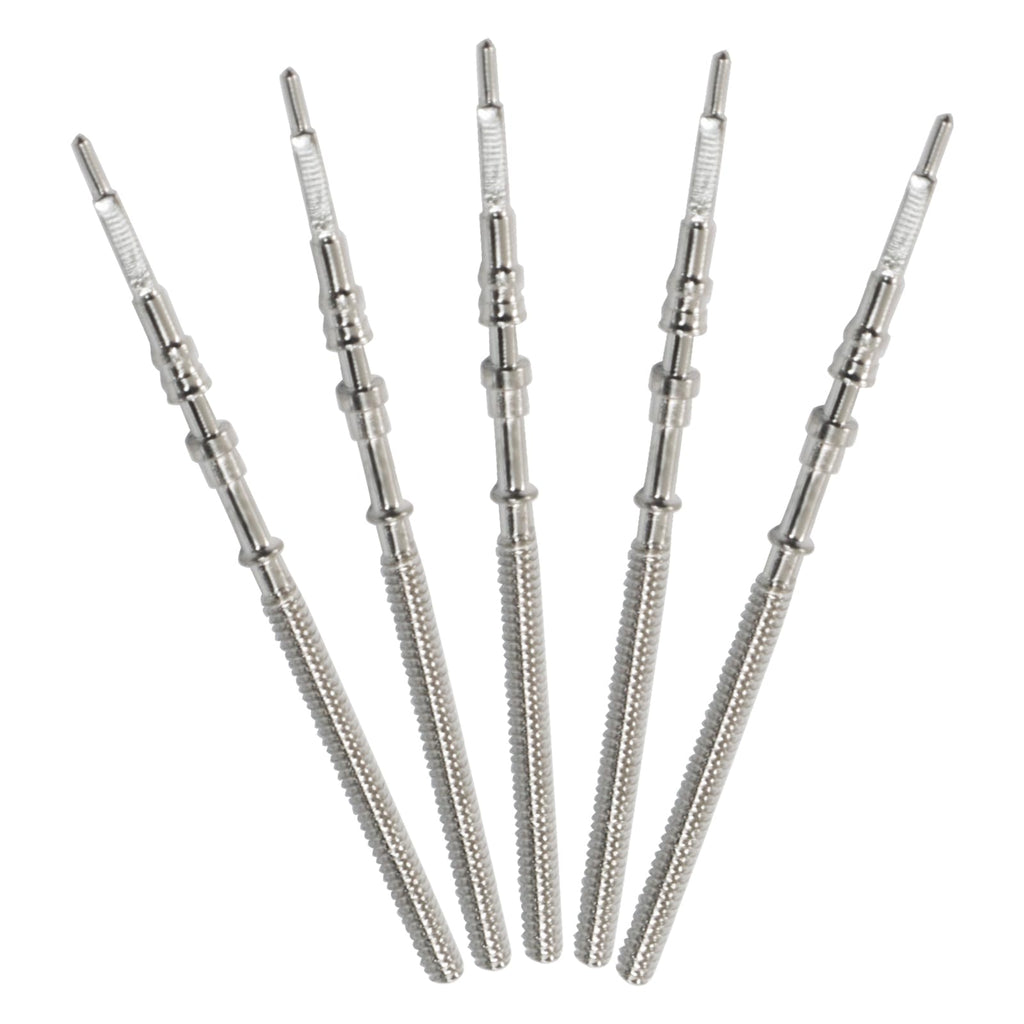 Watch Movement Stem Crown Kit, Silver, 5Pcs