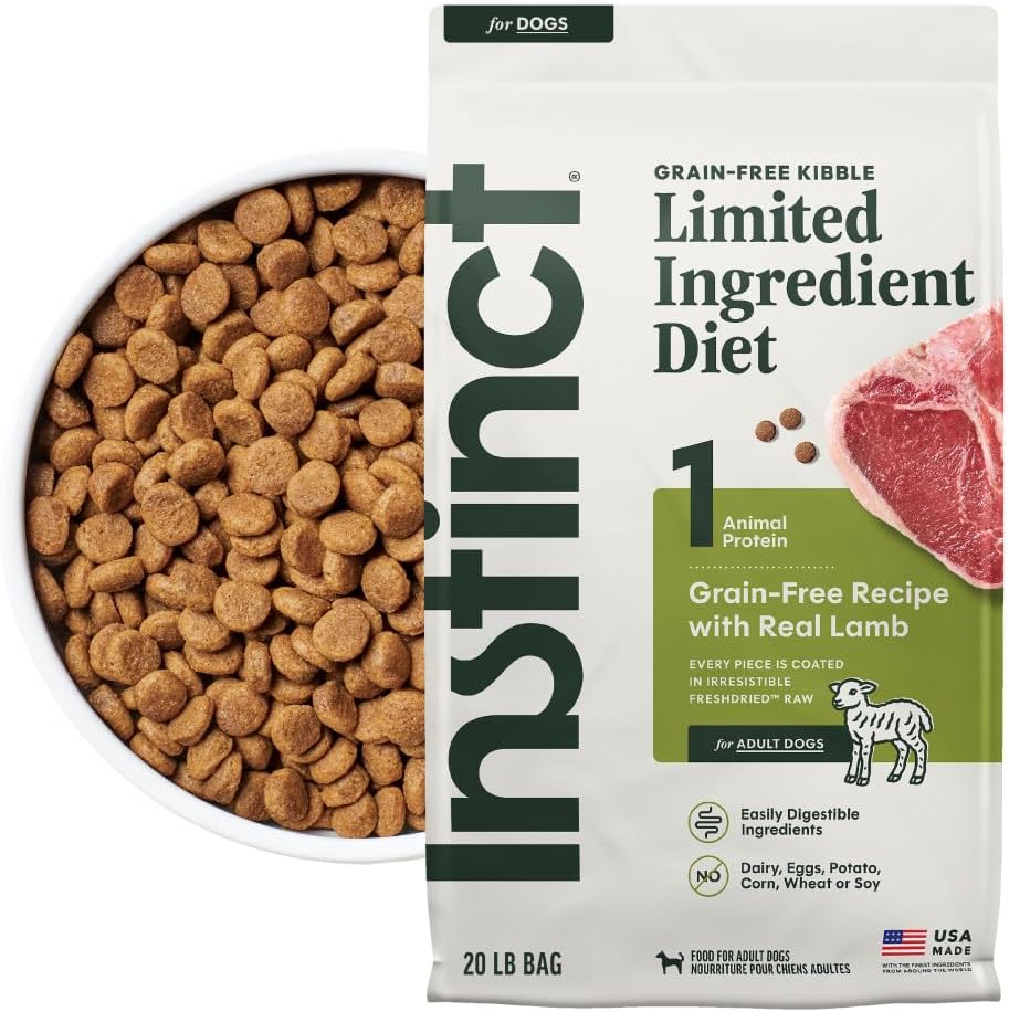 Limited Ingredient Diet Dry Dog Food, Real Lamb, 20 lb. Bag