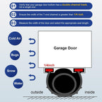 Garage Door Seals Bottom Rubber Strip, Weather Stripping Kit Seal Strip Replacement, Universal Weatherproof Threshold