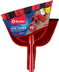 O-Cedar One Sweep Broom & Step-On Dustpan Set | Patented Wave Bristles Remove Over 99% of Dirt in One Pass |