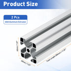 uxcell 2Pcs 300mm 4040 Aluminum Extrusion Profile, Anodized Linear Rail