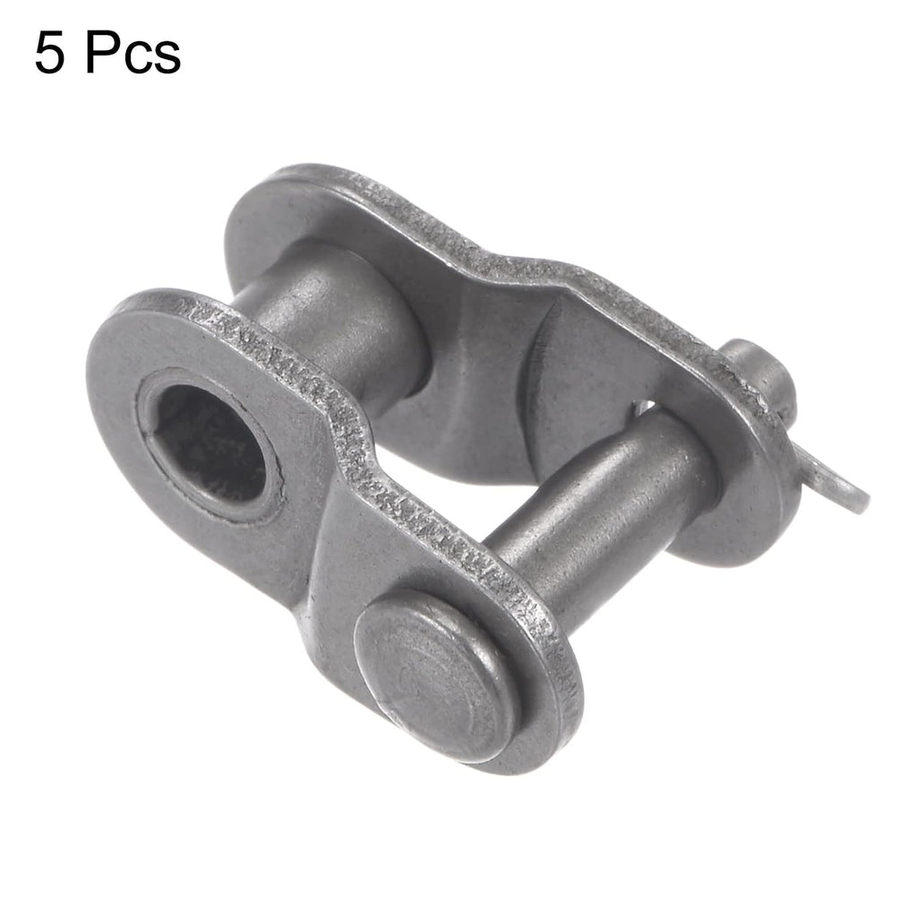 uxcell 5Pcs #35 Chain Offset Half Link Roller, 3/8" Pitch Carbon Steel, Standard Chain End Connector Split Links for 06C Chain