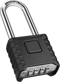 2.3in Long Shackle Combination Padlock, Diyife Heavy Duty Outdoor Lock | Resettable, One-Touch Unlock, [Weatherproof]