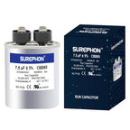7.5 Mfd Capacitor 370V/440V Oval Run Start Capacitor for AC Motor Run or Fan Start and Cool or Heat Pump Air Conditioner
