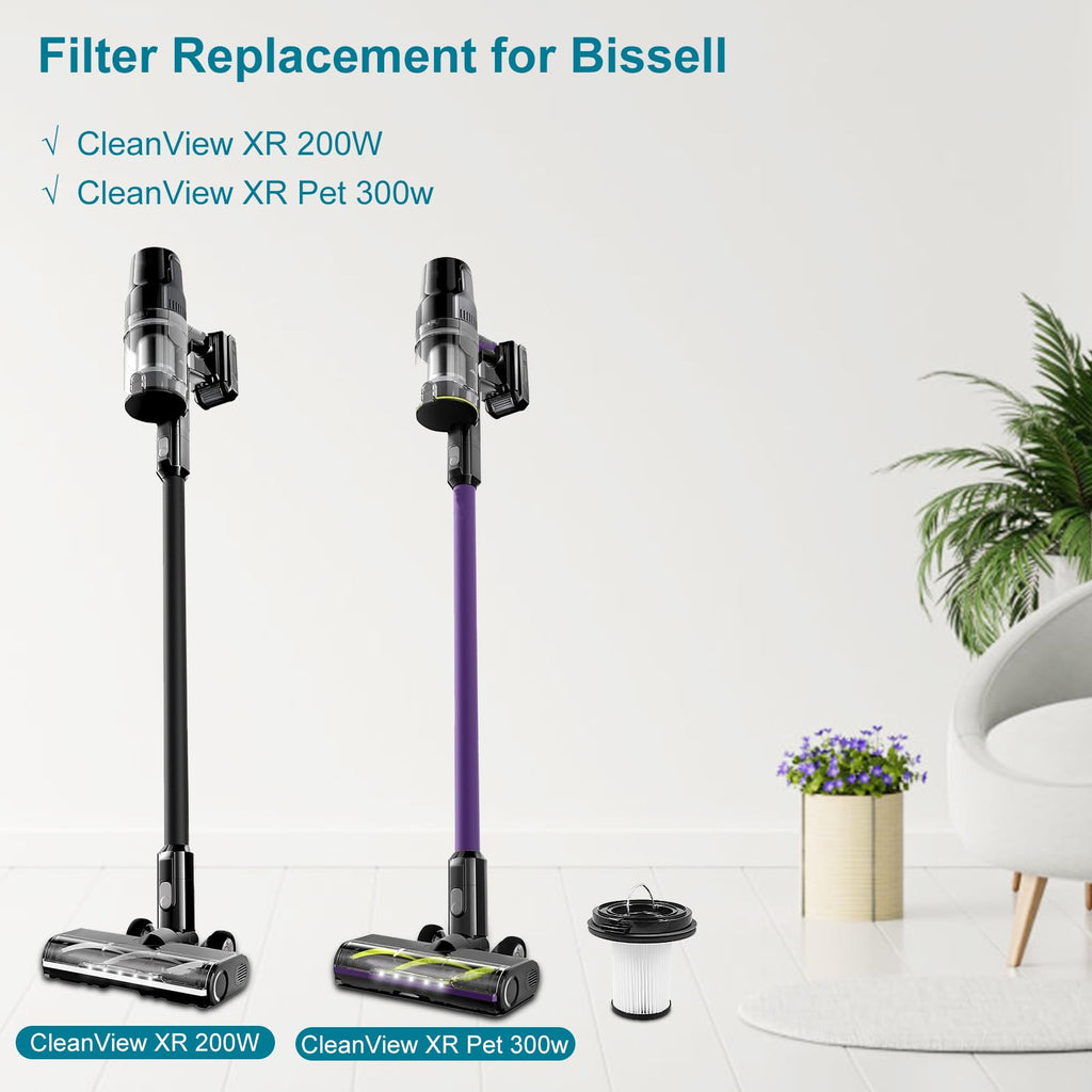 Katerelis 4 Pack Replacement Filter Compatible with BISSELL CleanView XR