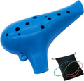 Plastic Ocarina Instrument 12 Hole Ocarina Alto C 12-Hole Easy Instrument (Blue)