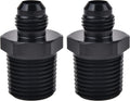 EVIL ENERGY 6AN Male Flare to 1/2" NPT Pipe Fitting Adapter Straight 2PCS