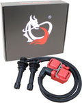 AIP Electronics Dragon FIRE Performance Power Pack Ignition Coil Pack and Spark Plug Wire Set Compatible with 2014-2017 Polaris RZR 900 1000 XP Turbo 4017694 4017695 OEM Fit Kit-1136