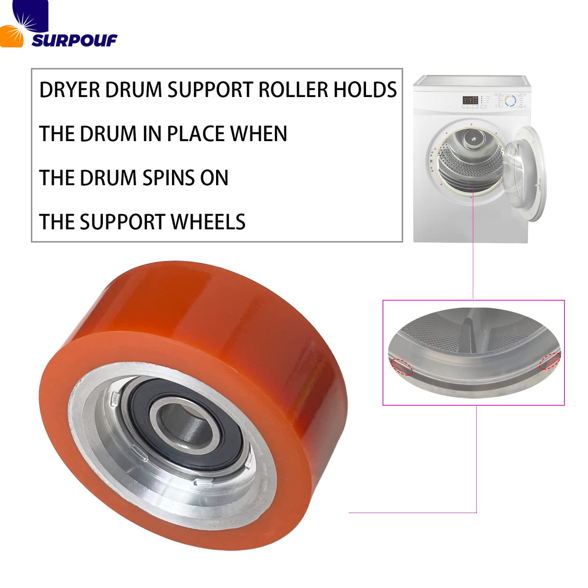 70298701p-70298701-70568201 High Quality Orange Drum Roller Bearing For Alliance Huebsch SQ IPSO