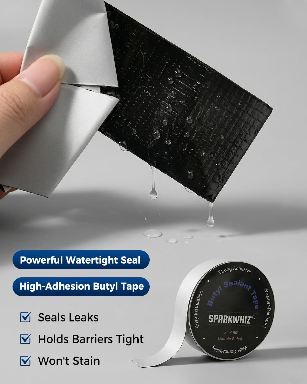 Butyl Sealant Tape 2" X 90' Double Sided 1 Pack