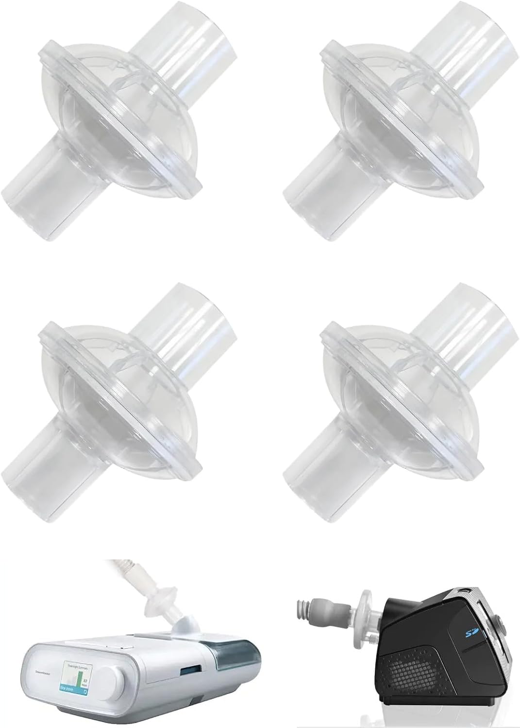 Universal CPAP Filters Inline, 4 Pack CPAP Inline Filter for CPAP Machine