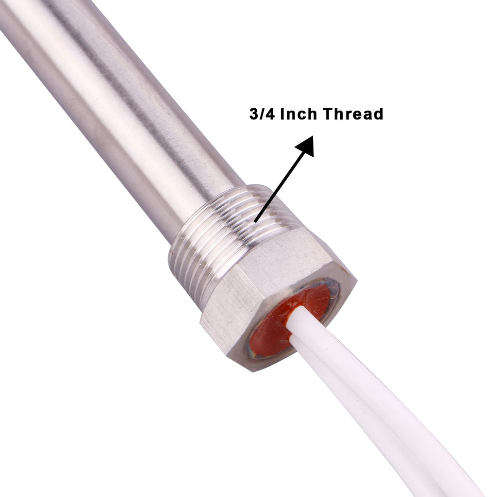 DERNORD Immersion Cartridge Heater 240V 1500W Hot Rod Heating Element Replacement 3/4 Inch Thread