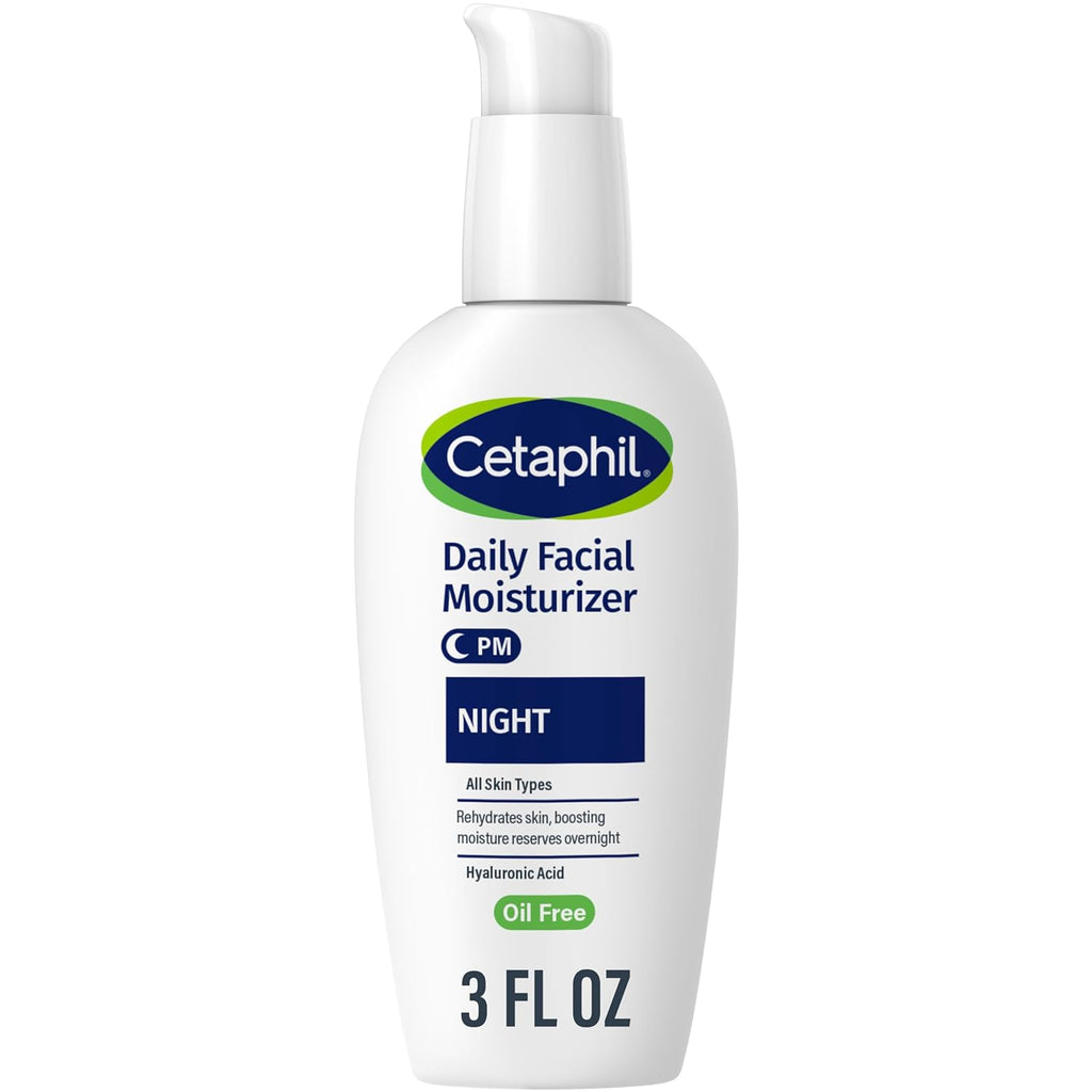 Night Cream Face Moisturizer, Hyaluronic Acid, All Skin, 3oz | Hydrating night cream, lightweight, non-comedogenic