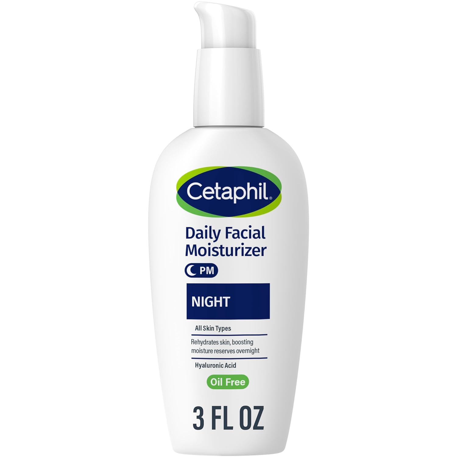 Night Cream Face Moisturizer, Hyaluronic Acid, All Skin, 3oz | Hydrating night cream, lightweight, non-comedogenic