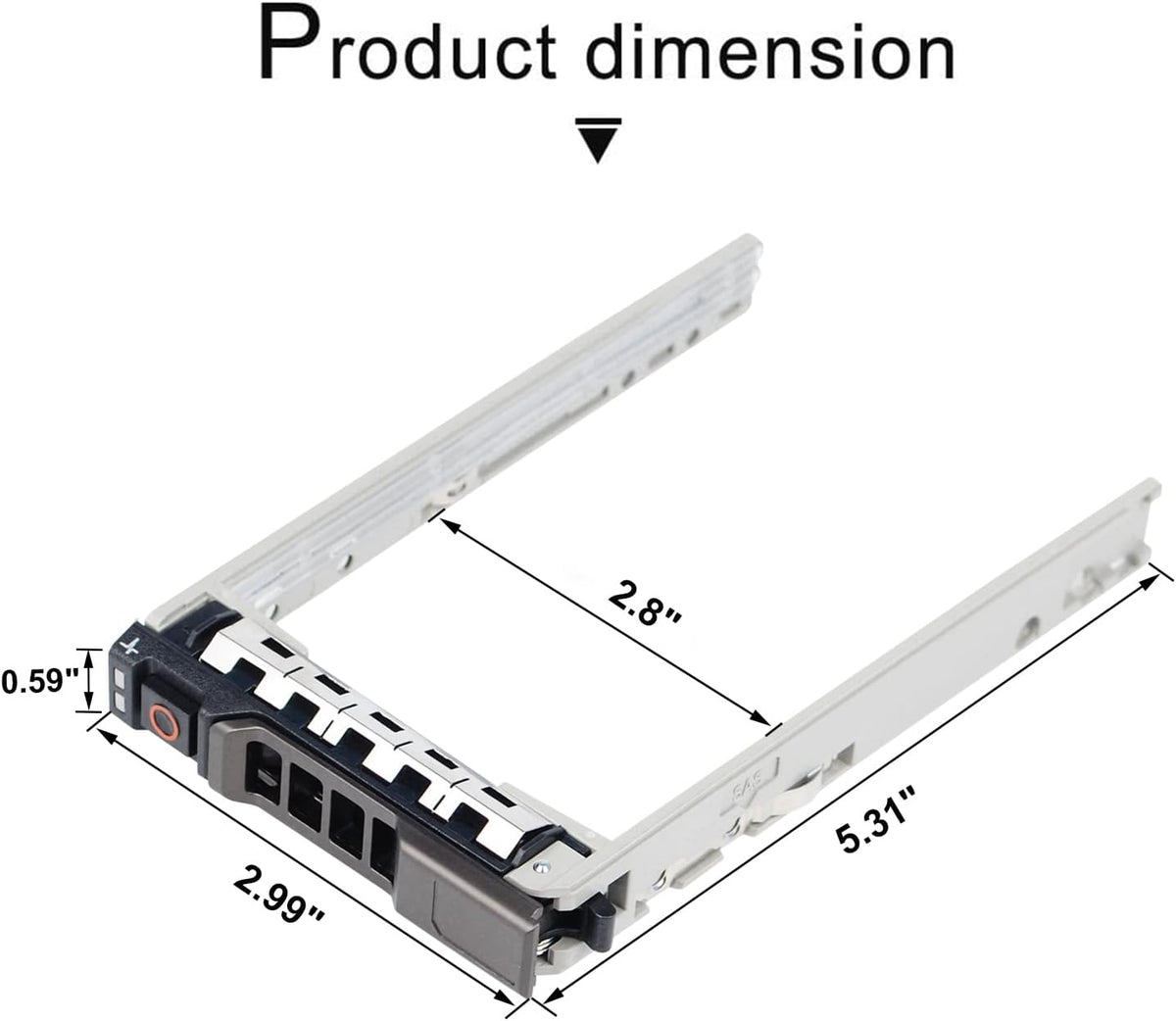 Hard Drive Tray Caddy 8FKXC 08FKXC Hard Drive Bracket 2.5" SSD Mounting