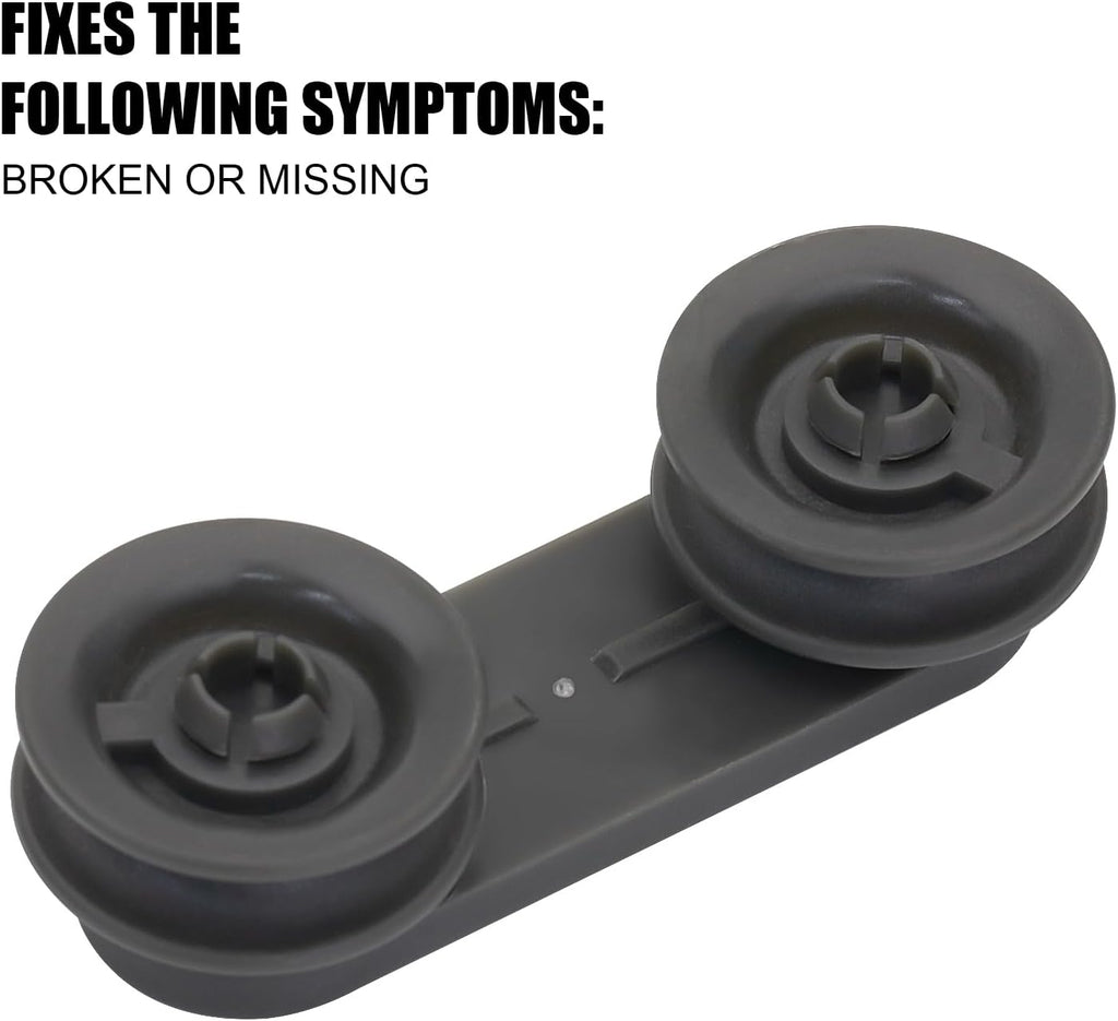 WPW10078083 Dishwasher Dishrack Wheel Compatible with Whirlpool Wheel and Bracket Assembly AP6014875 W10078083, 1446833, PS11748145