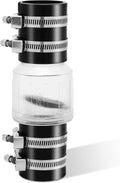 Quiet PVC Check Valve 1-1/2 Inch Sump Pump Check Valve with Buna-N Couplings With Spring Loaded Flapper Fit 1-1/2″