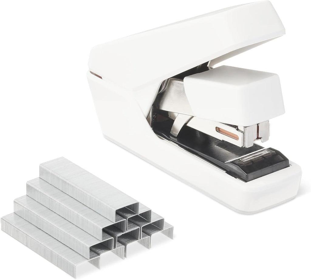 Office Heavy Duty Stapler, Flat Clinch, Effortless, 40 Sheet Capacity, 1000 Staples, No Jam