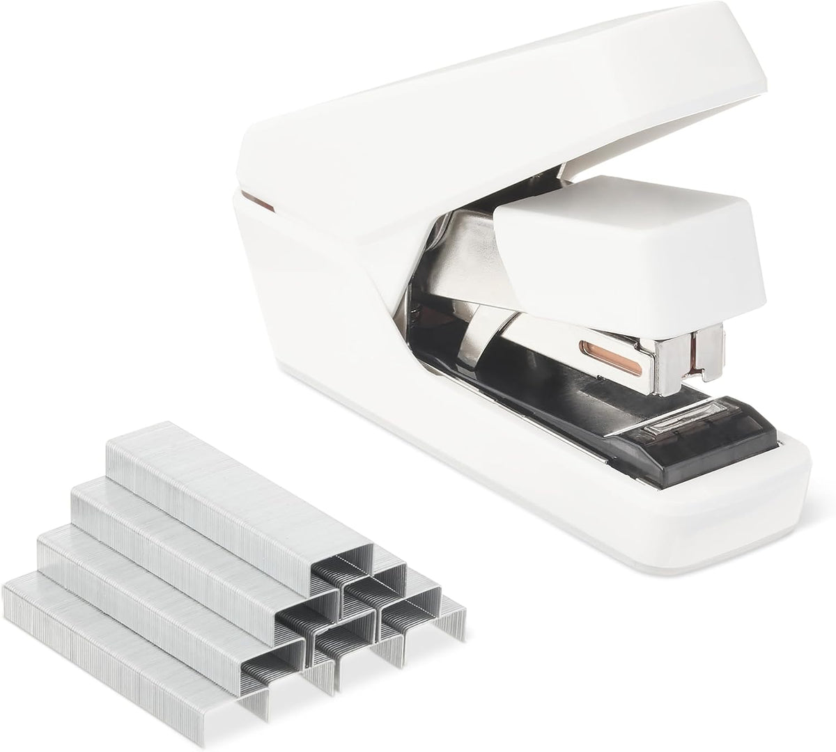 Office Heavy Duty Stapler, Flat Clinch, Effortless, 40 Sheet Capacity, 1000 Staples, No Jam