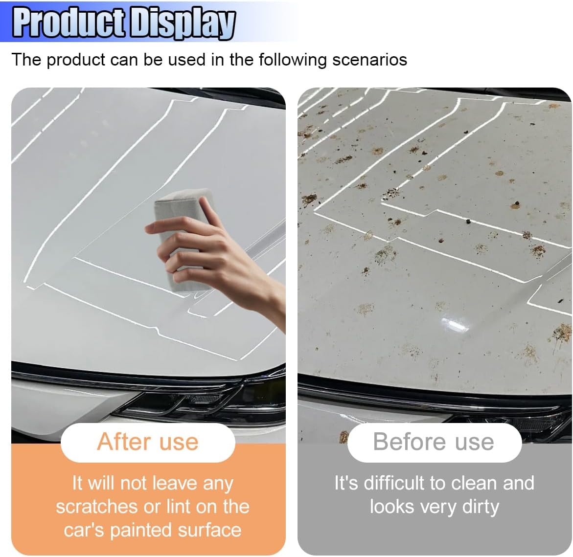 Suede Microfiber Applicator Pad, Multi-Purpose Ceramic Spray Coating Sponge Pads, Car Detailing Sponge for Car Paint
