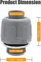 2pcs 1/2 Inch NPT Liquid Tight Connector