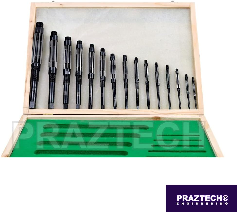 PRAZTECH Adjustable Hand Reamer Set HV-H11 : 1/4” - 1-1/16" | HCS | Workshop Cutting Tool