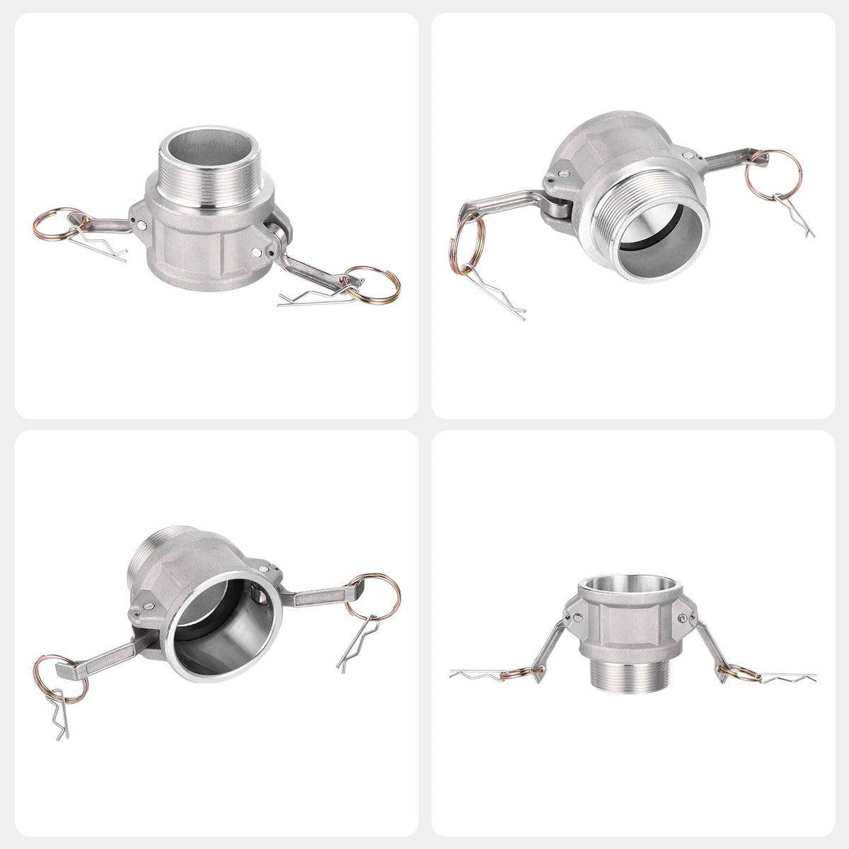 Kozelo Aluminum Type B Cam Lock Fitting, 2" x 2" Male NPT