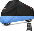 NIilight Motorcycle Cover Waterproof Outdoor All Weather, Up to 108 in | Oxford Fabric with Lock Holes, Reflective