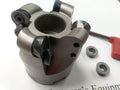 2" face mill R200, 4 Sandvik RCKT1204 Round inserts #506-R200-2