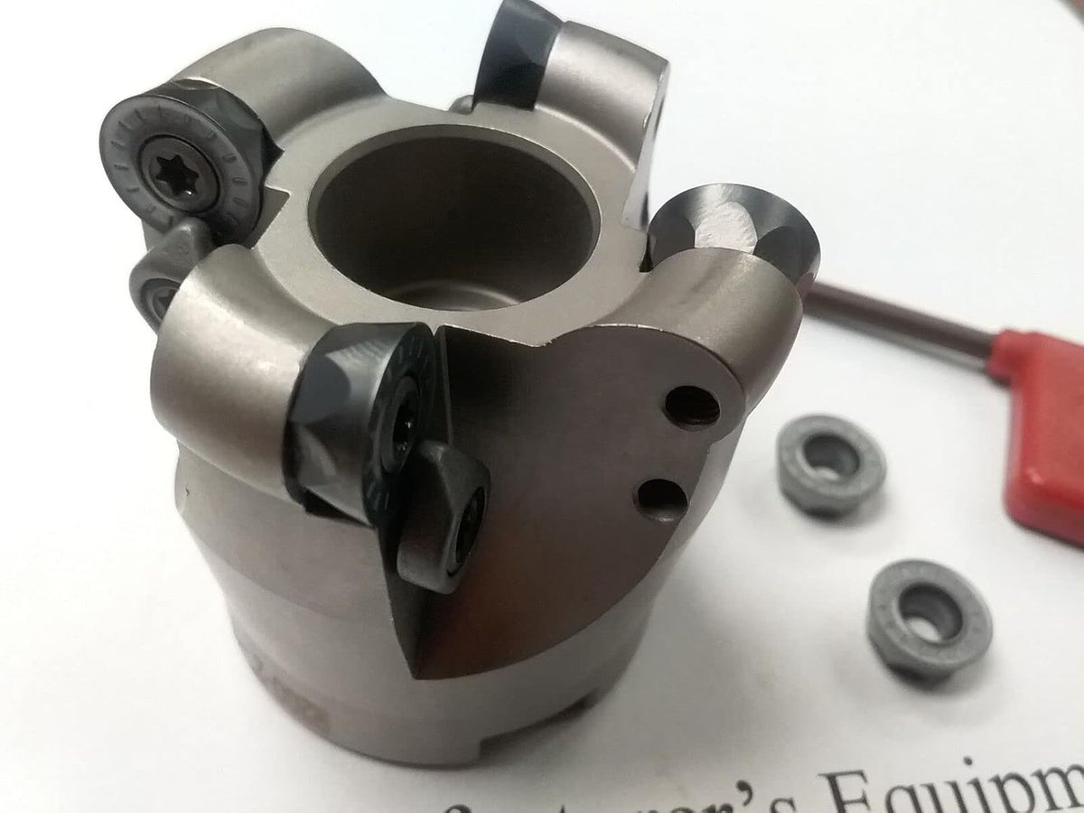 2" face mill R200, 4 Sandvik RCKT1204 Round inserts #506-R200-2