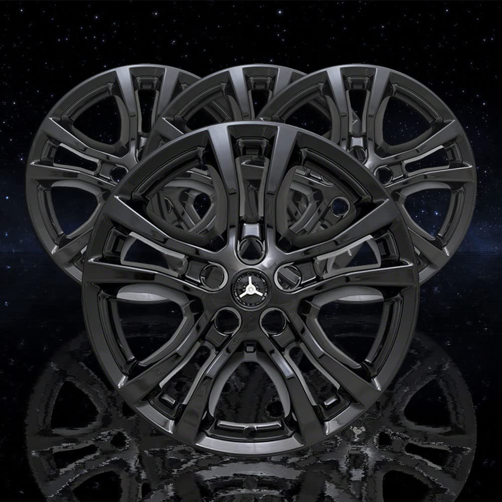 18" Gloss Black Wheel Skin Kit fits Chevy Camaro LS/LT 13-15 - ABS 4 Pack