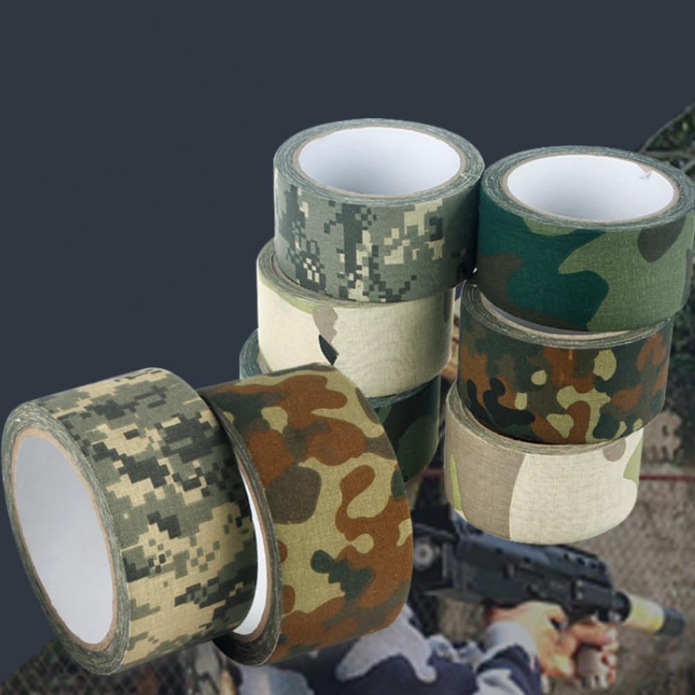 5cmx10m Strong Adhesive Protective Camouflage Tape Camo Wrap Tape Camo Duct Tape Non Reflective Camouflage Fabric