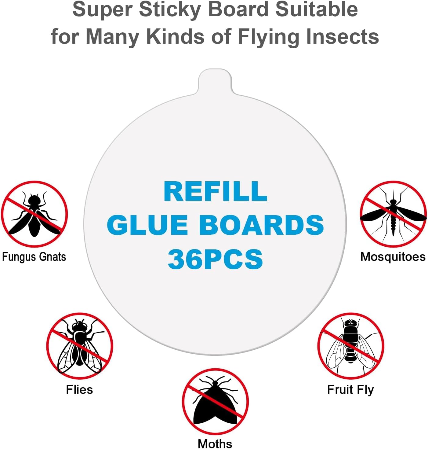 4.3-inch Katchy Replacement Rubber Plate, Indoor Rubber Plate Filled with Sticky Card Suitable for Indoor Insect