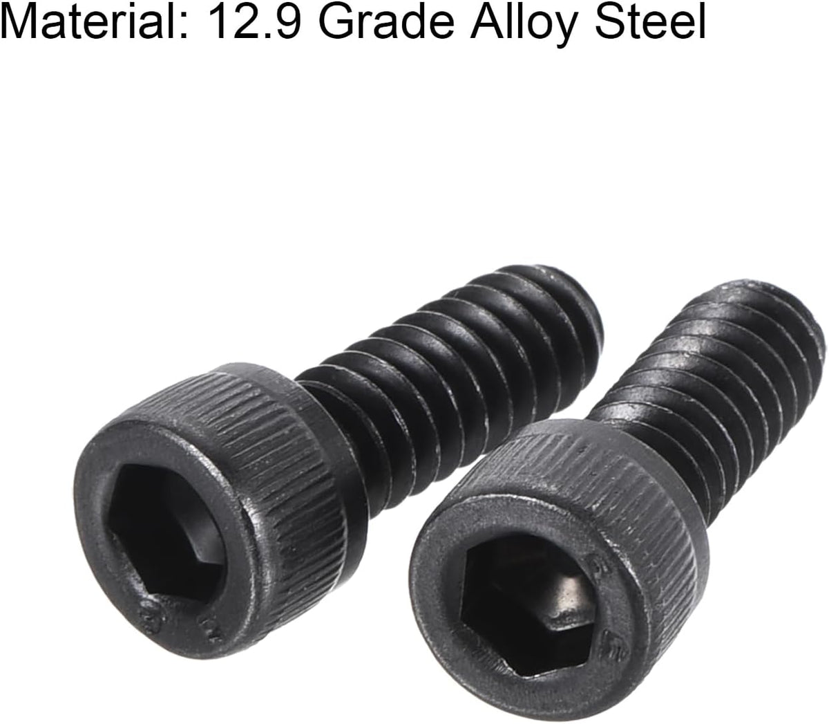 uxcell #10-24x1/2" Hex Socket Head Cap Screw Bolts 12.9 Grade Alloy Steel 25pcs