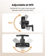 8'' Wall Mount Fan, Quiet Small Fan with Timer, 8.2ft Wired Remote