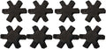 8-Pack L095 Flexible Rubber Spider Insert For L-Jaw Coupling