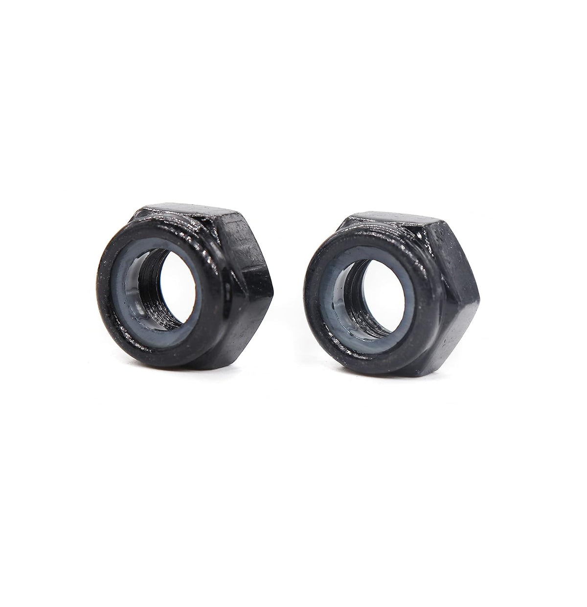 50Pcs M3-0.5mm Black Zinc Plated Nylon Lock Nuts Inserted Hex Self Clinching Nuts for RC Modeling