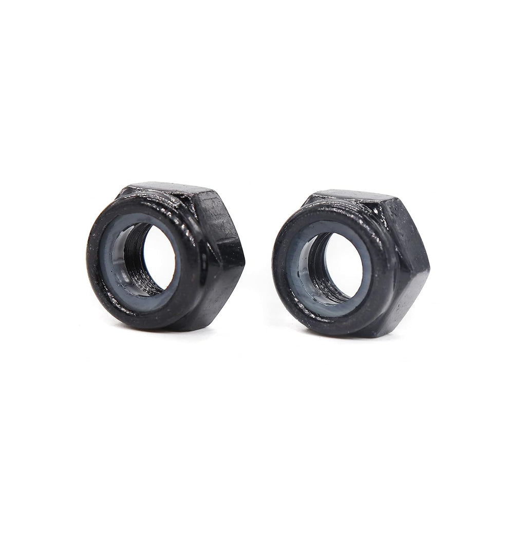 30Pcs M6-1.0mm Black Zinc Plated Nylon Lock Nuts Inserted Hex Self Clinching Nuts