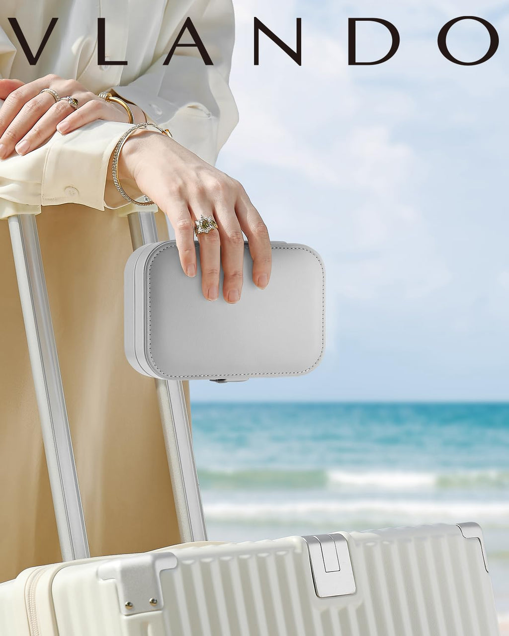 Travel Jewelry Case, Portable Jewelry Earring Box Organizer