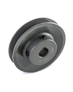 QWORK AK3558 Single Groove Web Sheaves, 3.55" OD 5/8" Bore V-Belt Sheave, A Belt Section, Cast Iron,for V-Belt