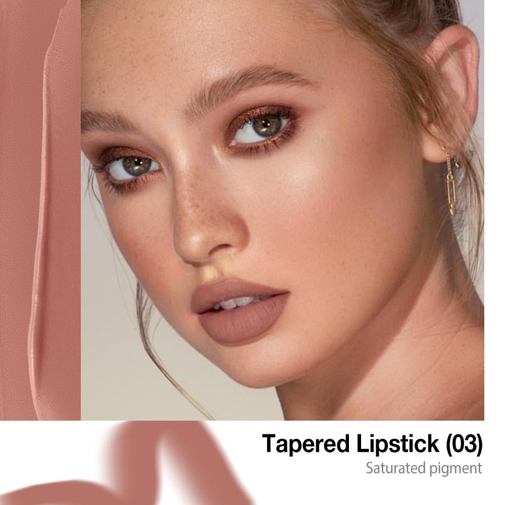 Real Nude Lip Liner Combo Set for Older Women Long Lasting Waterproof, Nude Gradient Matte Lipstick Lips Stick Crayon