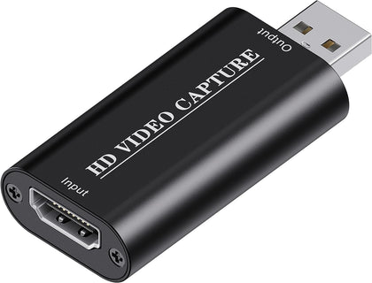4K HDMI Video Capture Card, Cam Link Card, HDMI to USB 2.0 Game Audio Adapter, Record Capture Device for Streaming