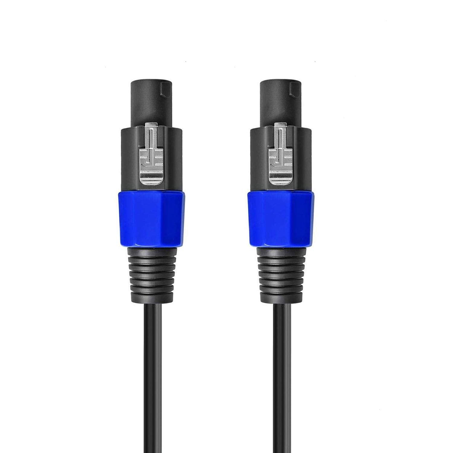4X 25 Feet Professional Speakon to Speakon Cables Wire, 12 Gauge AWG 2-Conductor Audio Amplifier Speaker Cord, 4 Pack
